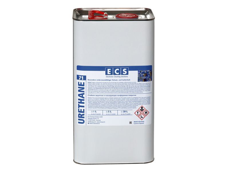 картинка ECS Urethane Clear. Лак полиуретановый для печатных плат 5 л являющийся официальным дистрибьютором в России 