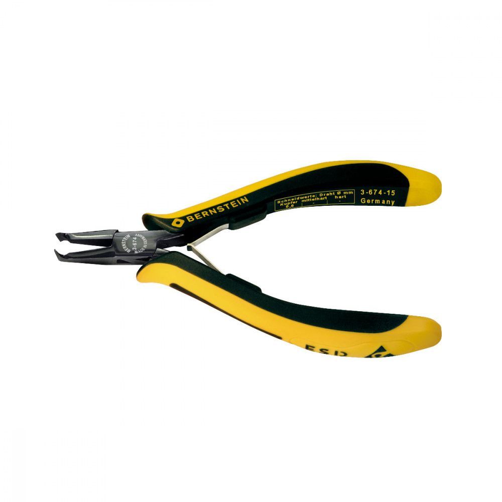 картинка Bernstein B3-674-15. Бокорезы торцевые 45° антистатические ESD EUROline 130 мм являющийся официальным дистрибьютором в России 