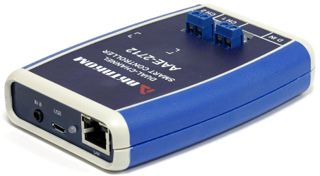 картинка АКТАКОМ ААЕ-2712. Универсальный контроллер LAN USB с двумя исполнительными каналами (реле) являющийся официальным дистрибьютором в России 