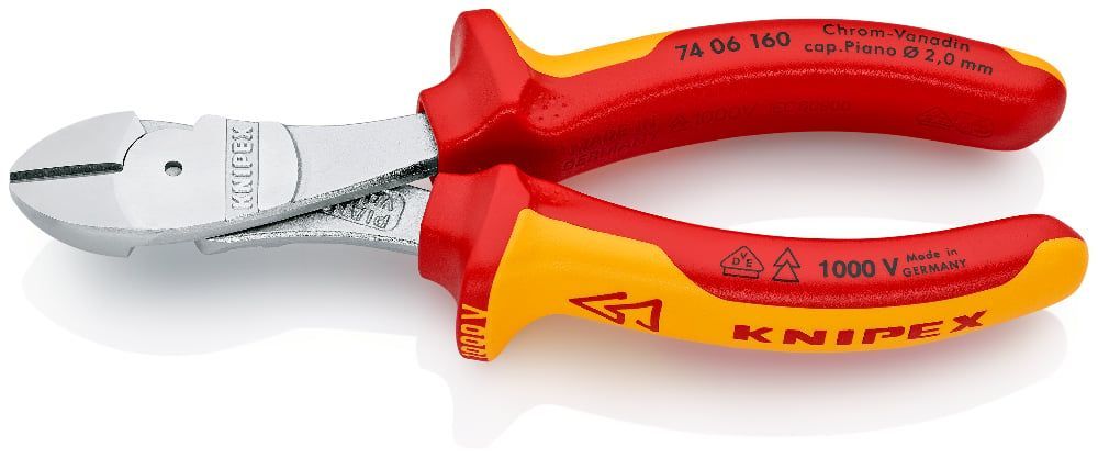 картинка KNIPEX KN-7406160. Бокорезы диэлектрические являющийся официальным дистрибьютором в России 