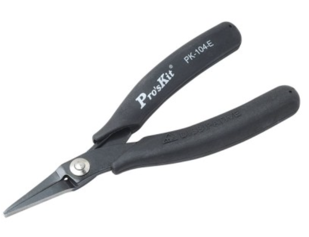 картинка ProsKit 1PK-104-E. Длинногубцы антистатические являющийся официальным дистрибьютором в России 