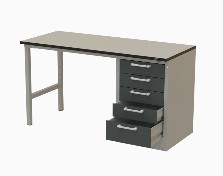 картинка Teras SLT-180.70(D5). Стол рабочий 1800×700 мм серии SOLID с тумбой D5 являющийся официальным дистрибьютором в России 