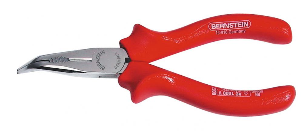 картинка Bernstein B13-916VDE. Узкогубцы изогнутые высоковольтные 160 мм являющийся официальным дистрибьютором в России 