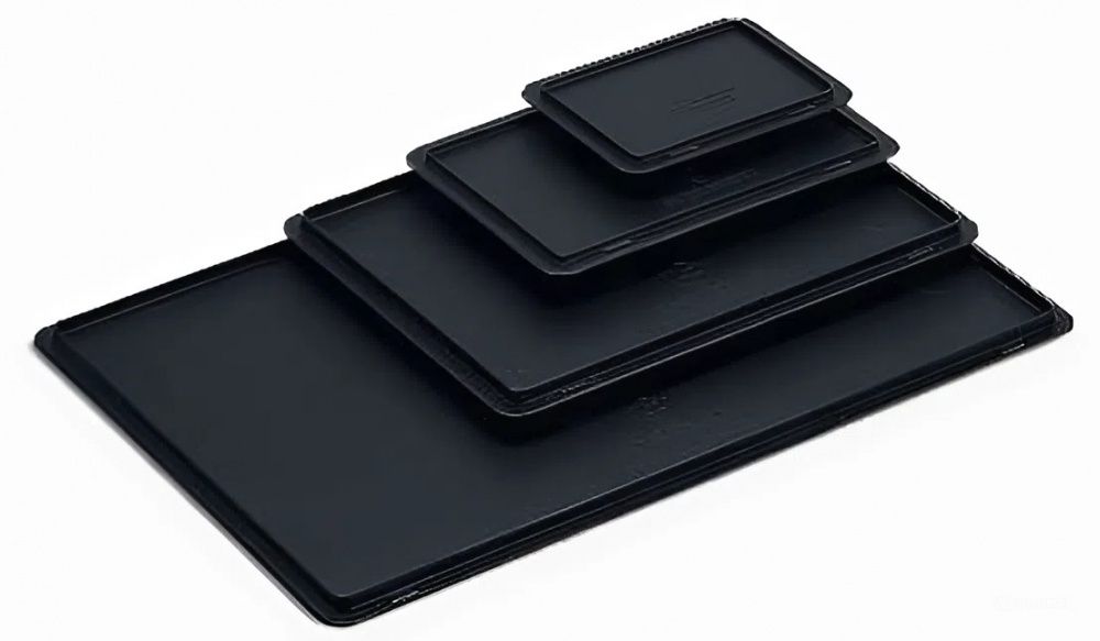 картинка NovaTor 3-215-1 EL. Антистатические крышки на петлях для плоскодонных контейнеров RAKO являющийся официальным дистрибьютором в России 