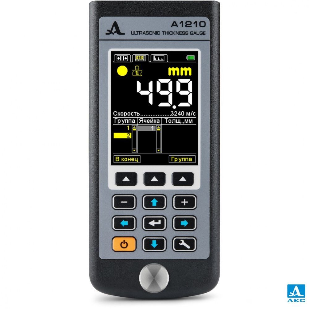 картинка АКС А1210 (1112). Электронный блок ультразвукового толщиномера со встроенным аккумулятором являющийся официальным дистрибьютором в России 