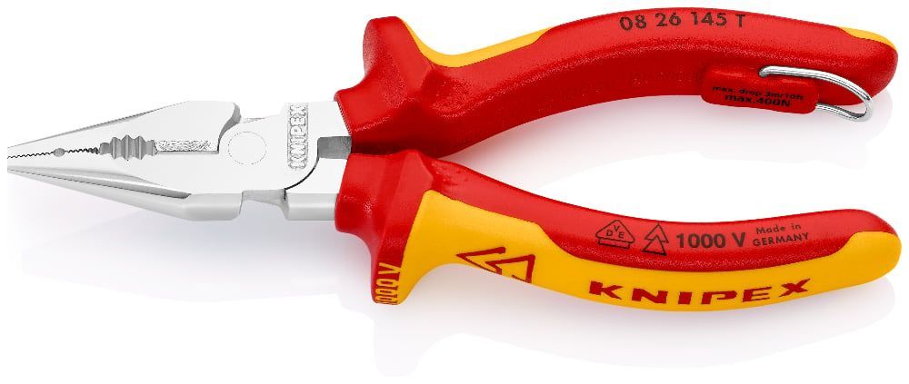картинка KNIPEX KN-0826145T. Плоскогубцы удлиненные универсальные являющийся официальным дистрибьютором в России 
