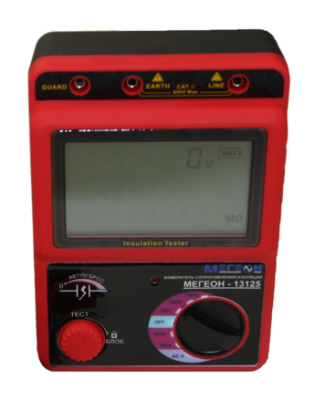 картинка МЕГЕОН 13125. Измеритель сопротивления изоляции являющийся официальным дистрибьютором в России 