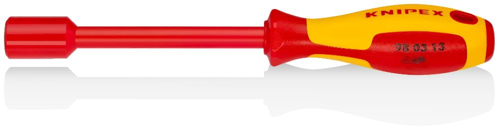 картинка KNIPEX KN-980313. Торцовый ключ с отверточной ручкой диэлектрический являющийся официальным дистрибьютором в России 