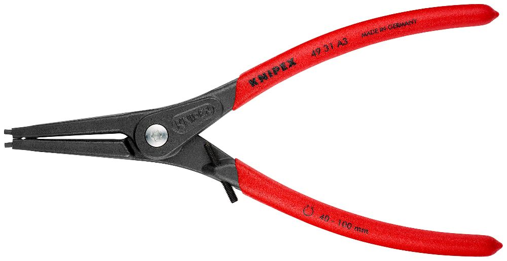 картинка KNIPEX KN-4931A3. Прецизионные щипцы для внешних стопорных колец являющийся официальным дистрибьютором в России 