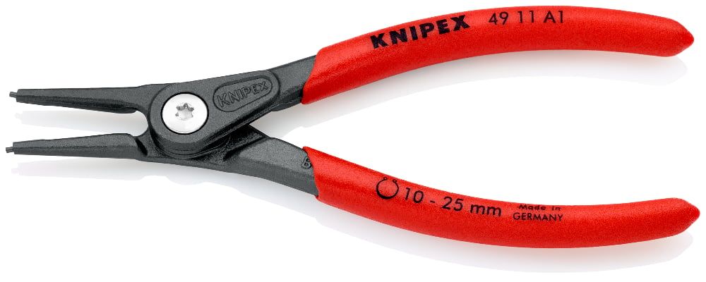 картинка KNIPEX KN-4911A1. Прецизионные щипцы для внешних стопорных колец являющийся официальным дистрибьютором в России 