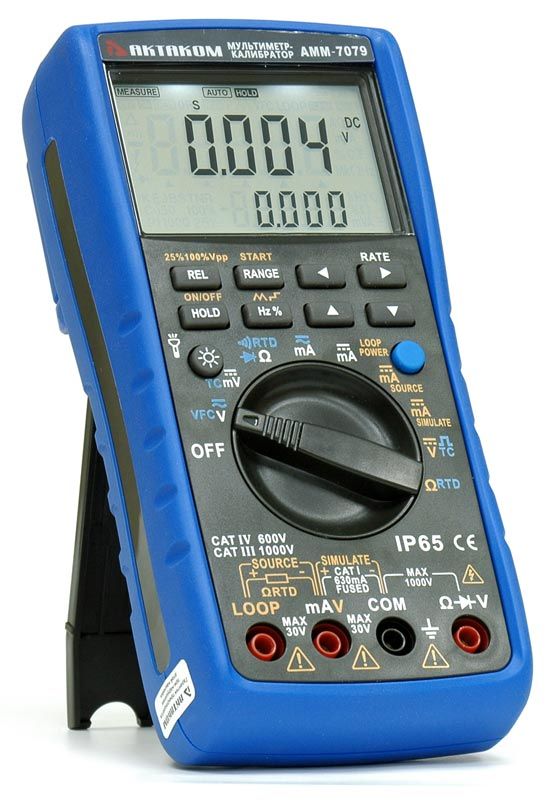 картинка АКТАКОМ АММ-7079. Мультиметр-калибратор процессов являющийся официальным дистрибьютором в России 