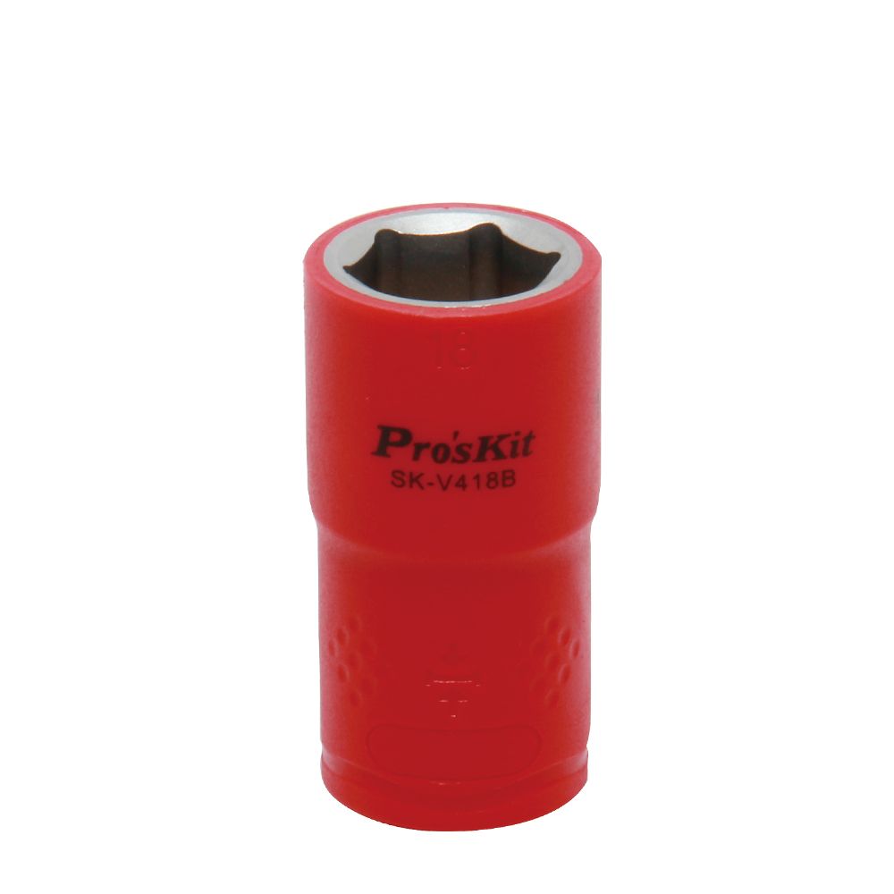 картинка ProsKit SK-V418B. Изолированная 1/2 дюйма торцевая головка 18 мм (1000 В - VDE) являющийся официальным дистрибьютором в России 