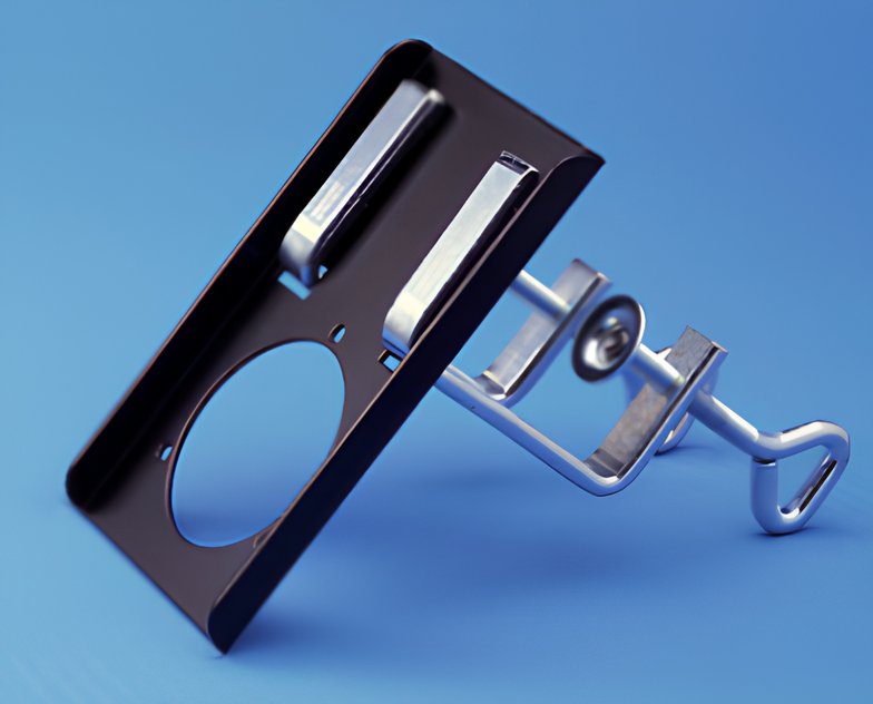 картинка Alsident 2-5010-050. Струбцина для крепления дымоприемника 50 мм являющийся официальным дистрибьютором в России 