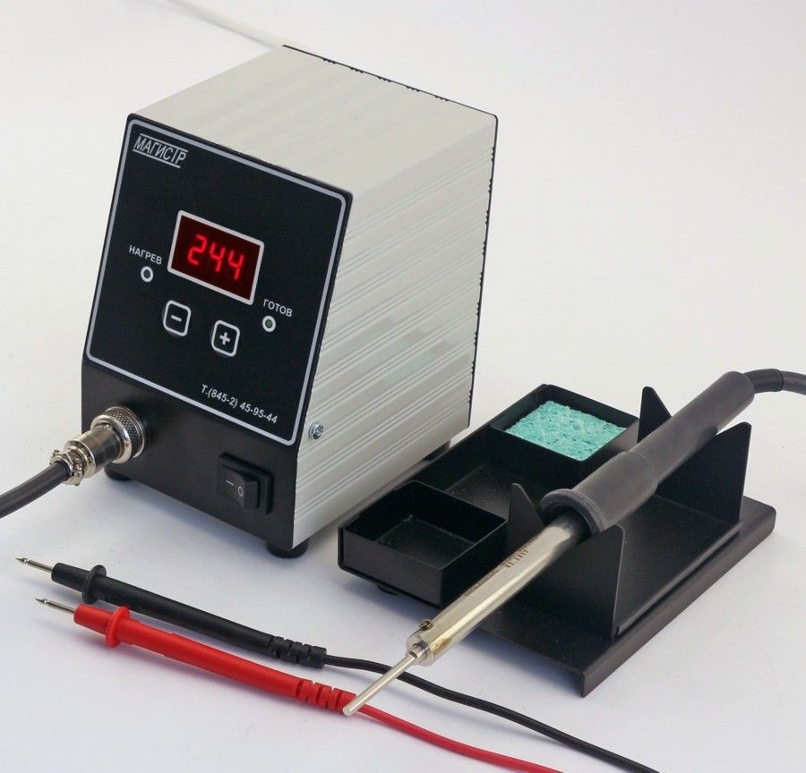 картинка Магистр Ц20-МП (50 Вт, 220 В). Паяльная станция с прозвонкой электроцепей являющийся официальным дистрибьютором в России 