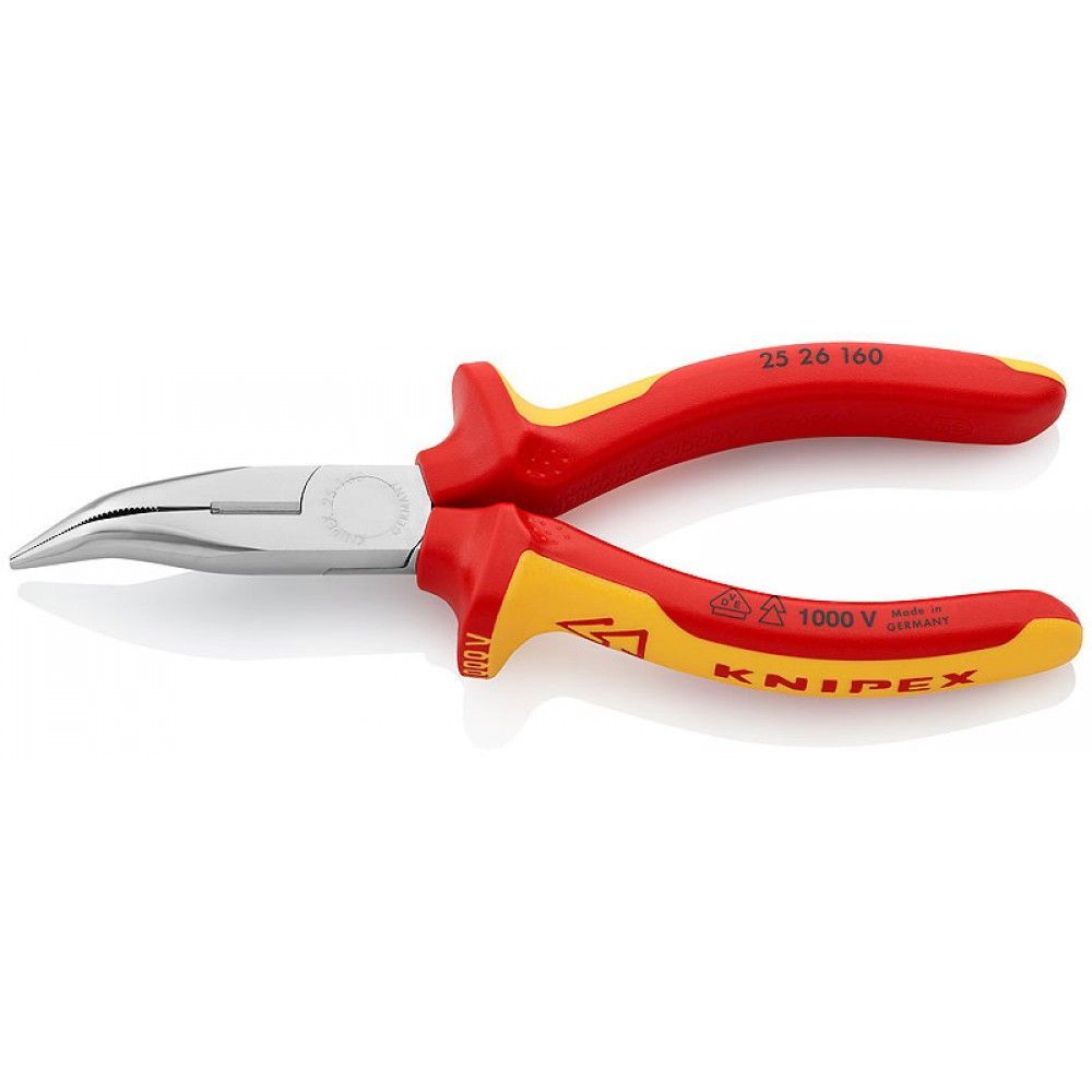 картинка KNIPEX KN-2526160. Длинногубцы с режущими кромками являющийся официальным дистрибьютором в России 