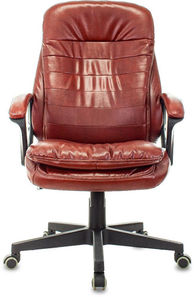 картинка Бюрократ T-9950LT (1542158). Кресло руководителя, цвет коричневый Boroko-37 экокожа крестов. пластик являющийся официальным дистрибьютором в России 