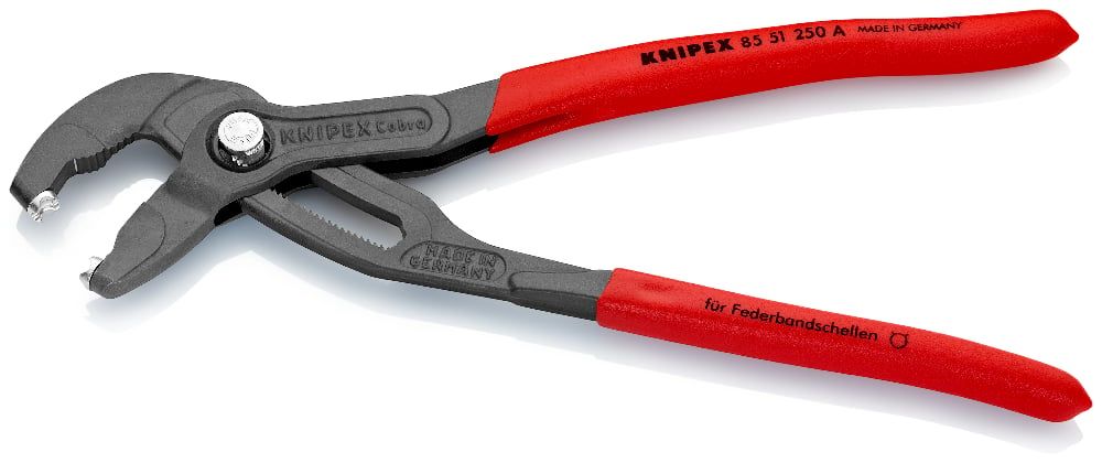 картинка KNIPEX KN-8551250AF. Щипцы для пружинных хомутов являющийся официальным дистрибьютором в России 
