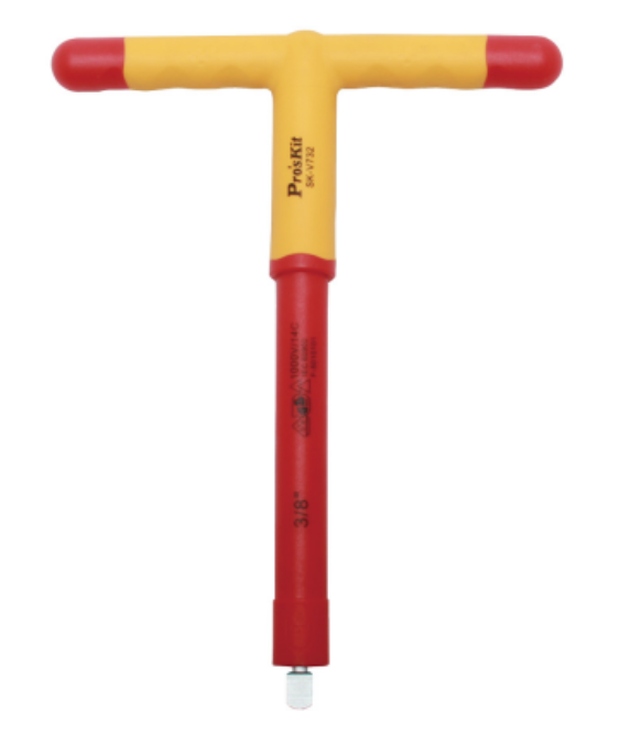 картинка ProsKit SK-V732. Торцевой ключ 3/8 дюйма T-образной рукояткой (1000 V) являющийся официальным дистрибьютором в России 