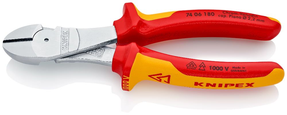 картинка KNIPEX KN-7406180. Бокорезы диэлектрические являющийся официальным дистрибьютором в России 