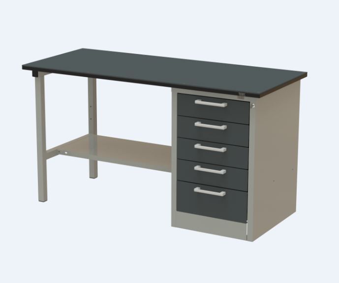 картинка Teras HT-180.63(D5)/5. Верстак c тумбой D5 1800×630 мм серии HARD являющийся официальным дистрибьютором в России 