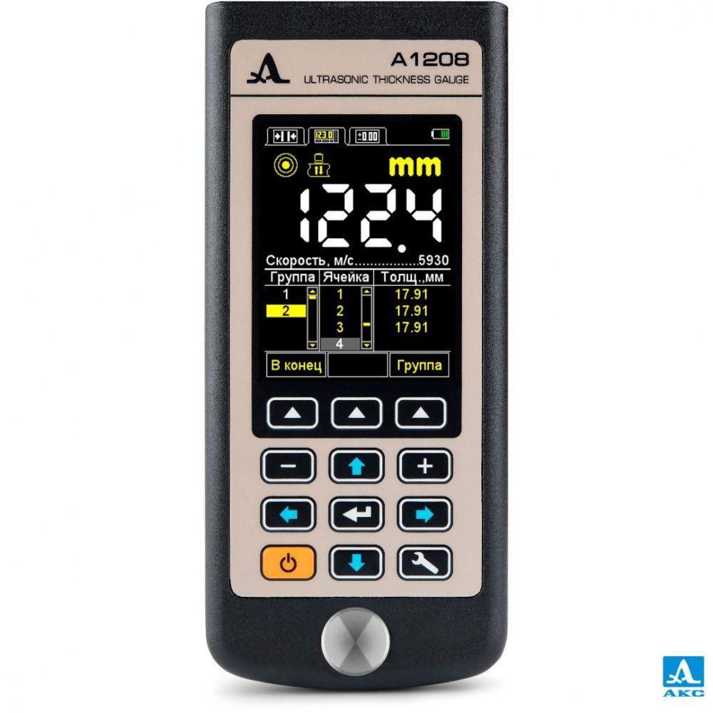 картинка АКС А1208 (1115). Электронный блок ультразвукового толщиномера со встроенным аккумулятором являющийся официальным дистрибьютором в России 